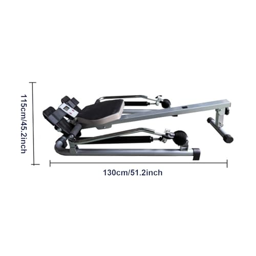 HAWEWE Hydraulic Rowing Machine For Home Use Resistance Adjustable Rower Machine With LCD Monitor Home Gym Up To 264lbs Weight Capacity