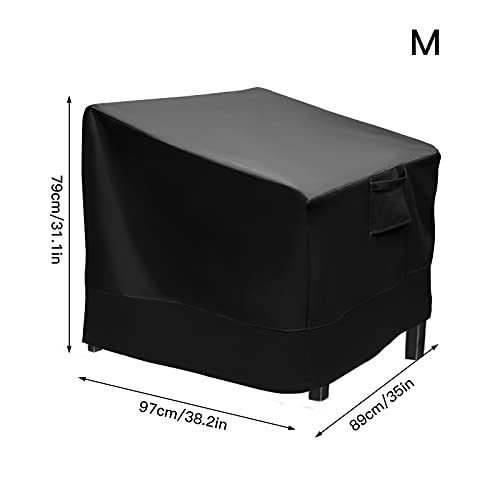 SINGFNH 210D Polyester Oxford Patio Chair Cover, Lounge Deep Seat Cover, Heavy Duty Durable and Waterproof Outdoor Lawn Patio Furniture Covers(Bl