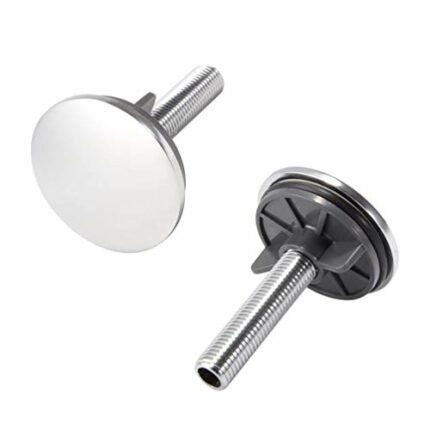2 Pcs Chromed Brass Kitchen Sink Hole Cover, 50mm Kitchen Sink Tap Faucet Hole Blanking Metal Plug Plate Stopper Cover