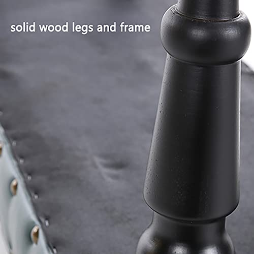 Leather Bench,Premium Buttons End of Bed Bench UPHOLSTERED Bench Seat,Solid Wood Frame,Rustic Bedroom Bench Entryway Bench Living Room Bench-Whit