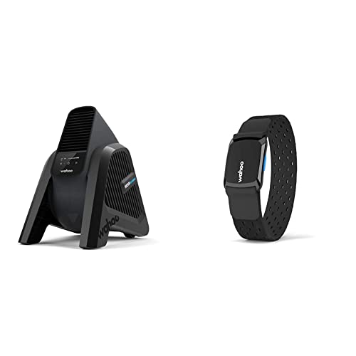 Wahoo KICKR HEADWIND Heartrate/Speed Controlled Cycling Fan for Indoor Bike Trainers, Stationary/Spin Bikes, Cross Training & Wahoo TICKR FIT Hea