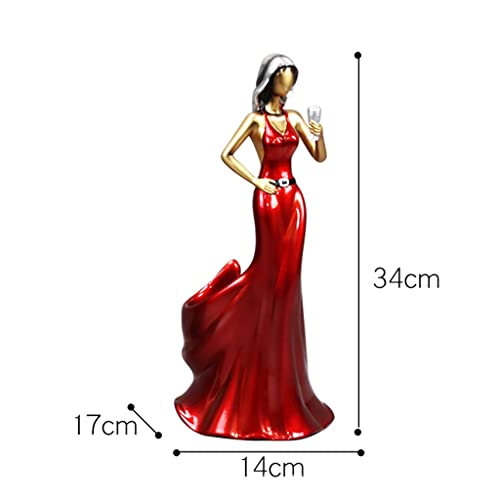 TFIIEXFL Blue Red Living Room Dress Beauty Home Dining Table Decoration Resin Jewelry Shelf Wine Bottle Rack ( Color : Argento , Size