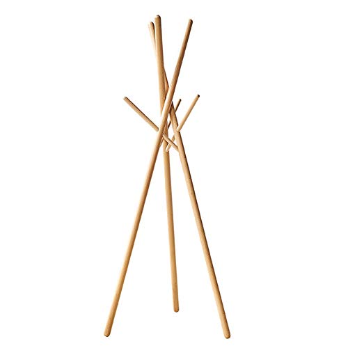FOUNCY Coat Rack Freestanding Coat Stand Hat Coat Stand Heavy Bedroom Hallway Free StandingClothes Hat Rack Hangers Wooden Hanger
