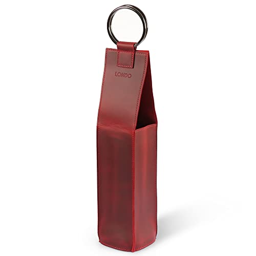 Londo Genuine Leather Wine Bottle Holder and Carrier