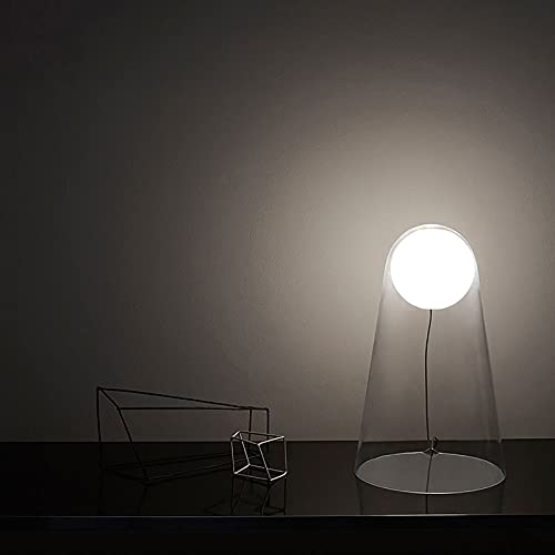 ALREMO HUANGXING - Bedside Table Lamp with Glass Lampshade, Modern Nightstand Desk Lamp, Decorative Desk Lamp for Bedroom, Living Room, Childrens