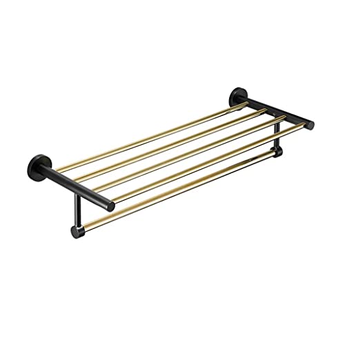 HIGOH Towel Racks,Bathroom Towel Rack Wall Mounted Towel Holder,Bathroom Accessories Bathroom Shelf,Towel Rack,Towel Holder,Towel Hanger,Brass Ba