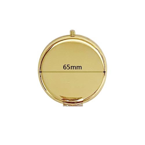 Liujiami 6.5CM Compact Mirror Small Handheld Mirror Portable Double Sided Magnifying Makeup Mirrors Purse Handbag Pocket Mirror Folding Travel Co