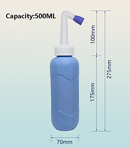 Portable Bidet Sprayer, Travel Bidet Bottle for Personal Hygiene, Handheld Bidet Spray without Compressed Air, Bottle with Mop 500ml