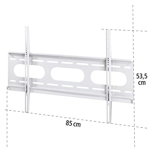 Hama 84474 TV wall bracket (for televisions from 37 to 90 inches, including Fischer dowels, VESA up to 800 x 500, wall distance only 2.5 cm, max.
