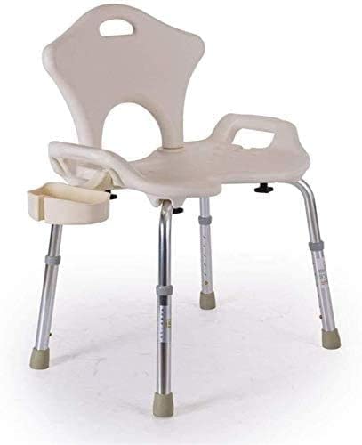 taimowei Adjustable Bath Stool Backrest Storage Box, Non-Slip Shower Chair Bath Stools Shower Seat Chair Disability Aid,Household Goods