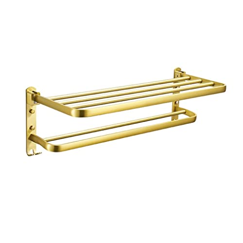 HIGOH Towel Racks, Bathroom Towel Rack Wall Mounted Towel Holder,Bathroom Accessories,Brushed Bathroom Shelf,Towel Rack,Towel Hanger,Towel Holder