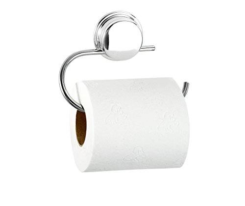Croydex QM281141 Rust Free Stick 'N' Lock Plus Toilet Roll Holder, Stainless_Steel, Silver