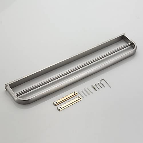HIGOH Towel Racks, Towel Rail for Bathroom,Dual Rail Lavatory Wall Mounted Brushed Nickel,Brass Length Double Towel Bar,Contemporary Towel Holder