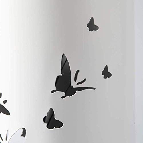 MiroDo Umbrella Stands Umbrella Stand Round Metal White Drip Tray Home Independent Office Storage Bucket Walking Stick Storage Bin Stand (Color :