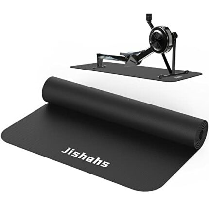 Universal Indoor Rowing Machine Mat- 8.5 x 2.3 FT Exercise Equipment Mat for Concept 2, Nordictrac, Sunny, Hydrow etc. Extra Long Non-Slip and Wa