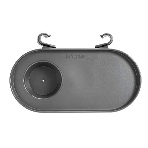 Lafuma RT 2 Loungers and Recliner, Seigle, 87 x 68 x 114 cm & Cup Holder, copolymer/polypropylene, Anthracite