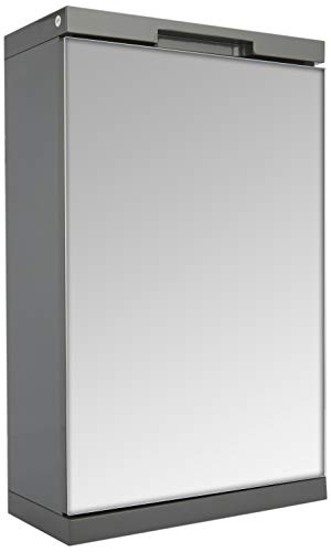 House & Homestyle Mirror Cabinet, H 50cm x W 32cm x D 14cm, Gray