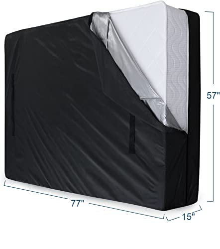 Mattress Bag for Moving Double Bed(US Full Size)with 4 Handles for Easy Moving, Waterproof Mattress Storage Bag, Double Zippers Reusable Heavy Du