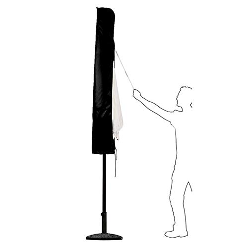 Parasol Cover Large Patio Cantilever Umbrella Cover Outdoor Garden Parasol Cover with Zip and Drawstring Waterproof Oxford Fabric for 9ft to 11ft