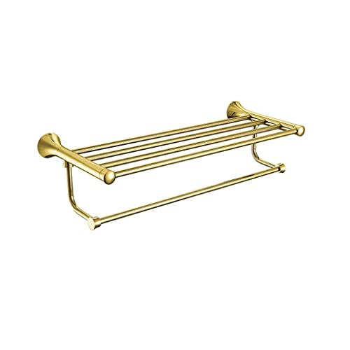 HIGOH Towel Racks,Bathroom Towel Rack Wall Mounted Towel Holder,Bathroom Accessories Shelf,Towel Rack,Towel Holder,Brass Bathroom Hardware