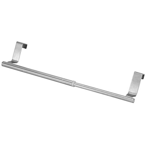 Over The Door Bath Towel Rack, Towel Rack Double Single Bar 30” bar Bedroom Shelf(34 Single) Stainless Steel Retractable Bath (34cm Retractable H