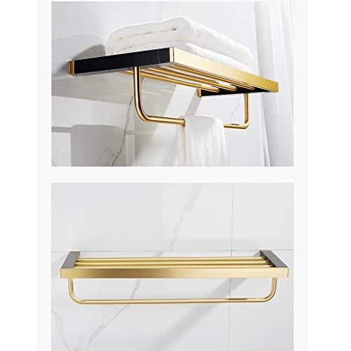 HIGOH Towel Racks,Bathroom Towel Rack Wall Mounted Towel Holder,Natural Marble Brass Towel Rack,Nordic Light Copper Bath Towel Holder,Bathroom Ra