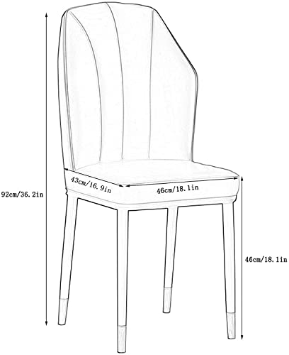 dining chair Office Reception Chairs Business Dining Chairs Set Kitchen Dining Chairs Set of 6 Modern High Back Soft Seat Kitchen Living Room Cha