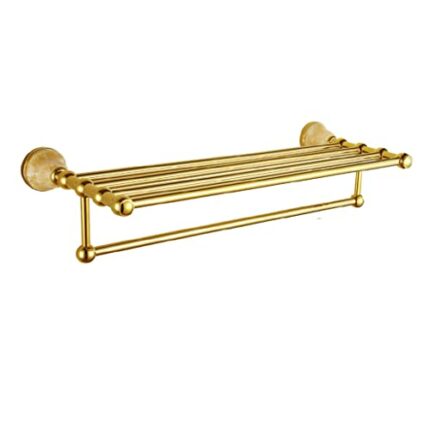 HIGOH Towel Racks, Bathroom Towel Rack Wall Mounted Towel Holder,European-Style Natural Jade Storage Towel Holder,Bathroom Towel Bar Towel Rack