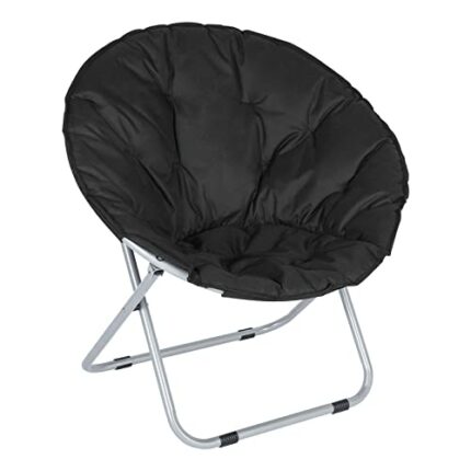 YSSOA Comfy Saucer Chair, Folding Chair, Soft Lounge Chair, Portable Moon Chair for Bedroom, Dorm Rooms, Apartments, Lounging, Garden and Courtya
