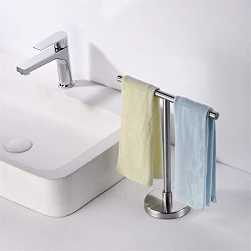 QUANJJ Movable Free-standing Hand Towel Holder Standing Tree Rack Bath Towel Stand Bathroom Vanities Countertop