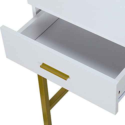 JJZXD Dresser With Stool Set With Frame 2 Drawers Steel Frame Makeup Table Bedroom Makeup Dresser