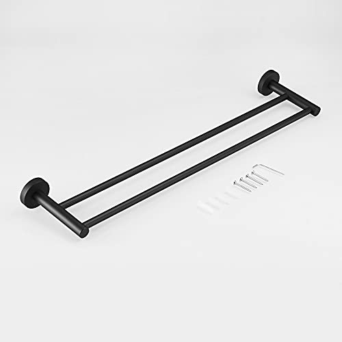 HIGOH Towel Racks,Towel Holder Towel Rail for Bathroom, Double Arm Towel Holder, Towel Bar, Wall Mount Bathroom Hand Towel Holder Hardware Access