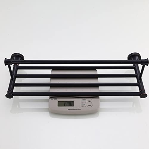 HIGOH Towel Racks,Bathroom Towel Rack Wall Mounted Towel Holder,Bronze Towel Bar,Bath Towel Rack,Orb Towel Shelf,Bathroom European Style Retro Ba