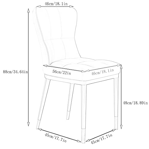 Kitchen Dining Room Furniture Chairs Kitchen Dining Chairs Set Of 4,Modern PU Leather High Back Padded Soft Seat Living Room Chairs Water Proof L