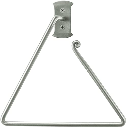 RTZEN Matte Black Towel Ring - Wrought Iron Swirl Towel Ring for Bathroom - Decorative Hand Towel Holder for Kitchen - Farmhouse Decor Black Bath