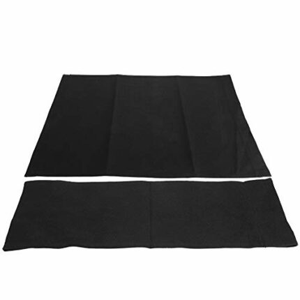 Atyhao 2 Set Director Chair Canvas, Replacement Seat Cover Kit for Directors Chair, Replacement Canvas Seat and Back Stool Protector(Black)