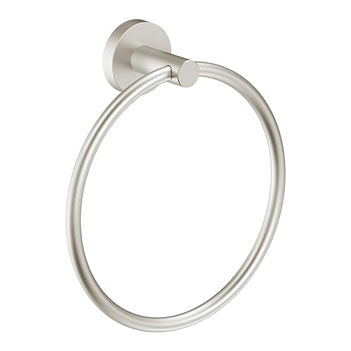 Rocollos Bathroom Ring Towel Holder, Modern Bath Hand Towel Ring, Kitchen Hangers Wall Brushed Nickel Heavy Stainless Steel Ring Towel Holder