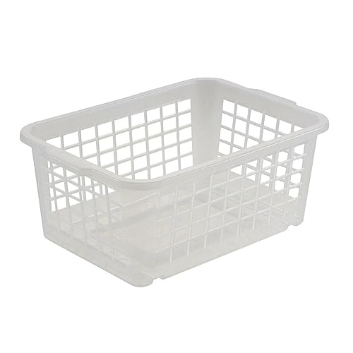 keeeper Storage Basket, Sturdy Plastic (PP), 2.8 Litre, 25 x 17 x 10 cm, Transparent-Natural