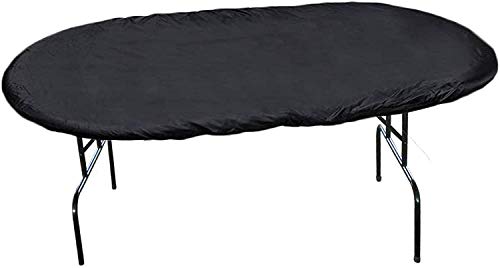 Poker Table Cover MAYHOUR Dust&Waterproof Indoor Poker Tablecloth With Form-Fitting Elastic Band Drawstring Easy Cleaning & Storage Table Chair F