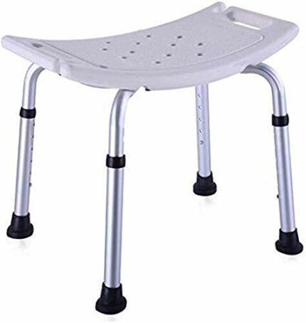 Bath Stools,Bathroom Chair - Lightweight Aluminum - Portable - Adjustable Height - Mobility of Elderly People Ball Bearing