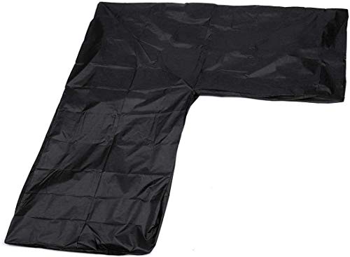 Garden V Shape Furniture Covers Patio Waterproof Sofa Cover Large Outdoor Sofa Furniture Couch Cover Dustproof with Storage Bag 215 * 215 * 82 Bl