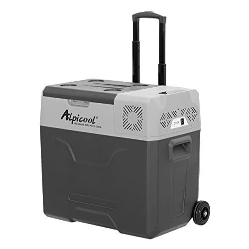 Alpicool NX62 Car Refrigerator 62L Portable Car Fridge Freezer Vehicle Camping Fridge Freezer DC 12/24v Campervan Boat Electric Cooler for Travel