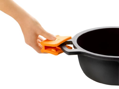 Braisogona 2 Pieces Paella Pan Silicone Grips Blister, 32-40 cm, Orange