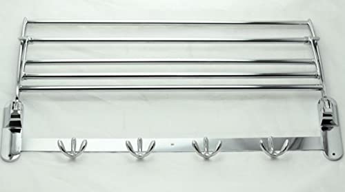 FVRTFT Stainless Steel Wall Mounted Bathroom Towel Rack Brushed Towel Shelf Towel Holder Hotel Rail Shelf Storage Holder