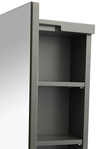House & Homestyle Mirror Cabinet, H 50cm x W 32cm x D 14cm, Gray
