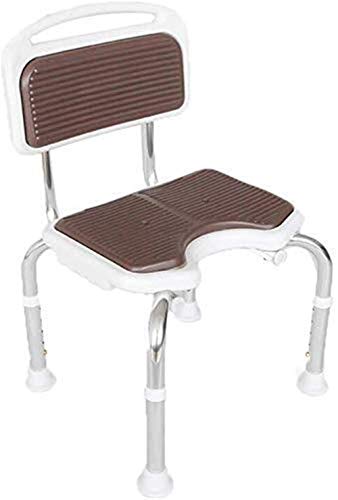 Bath Stools,Shower Stool Bath Chair Bathroom with Backrest Seat Made of Stainless Steel Height Adjustable Portable Non-Slip Handicapped Mature Wo