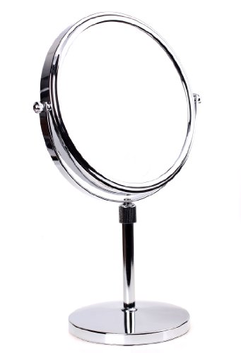 HIMRY Stand Height-Adjustable 10x Magnification, 8 Inch, Mirror 360 ° rotating chrome Vanity Mirror Shaving Mirror Bathroom Mirror, Standard + 10