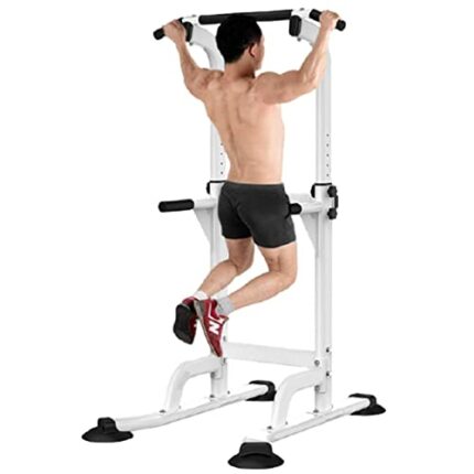 HOBEKRK Strength Training Pull-Up Bars Dip Stands Dip Station Gym Slim Heavy Duty Dip Bars Pull Ups at Home Chin Up Bar Single Parallel Bars Mult