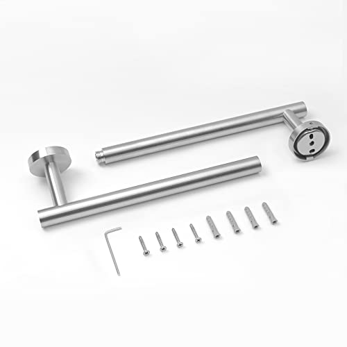 HITSLAM Brushed Nickel Towel Rail Wall Mounted, 50.3CM Bathroom Towel Holder, SUS304 Stainless Steel Hand Towel Bar, Home Decor Bath Towel Hanger
