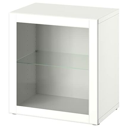 Ikea BESTÅ wall-mounted cabinet combination, 60x42x64 cm, white/Ostvik white